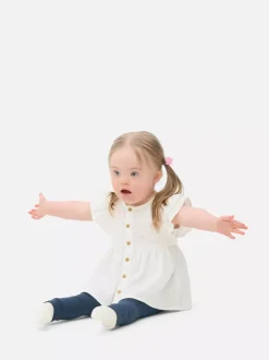 Bluzka z krótkim rękawem z muślinu