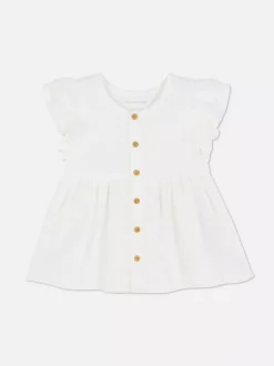 Bluzka z krótkim rękawem z muślinu