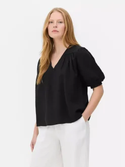 Bluzka ze wzorem w liście