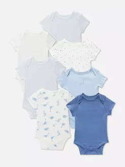 Body z krótkim rękawem i motywem dinozaura, 7 szt.