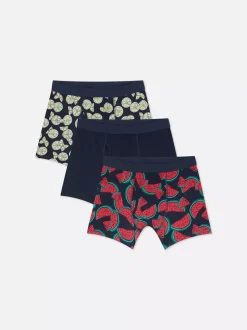 Bokserki z nadrukami owoców, 3 pary