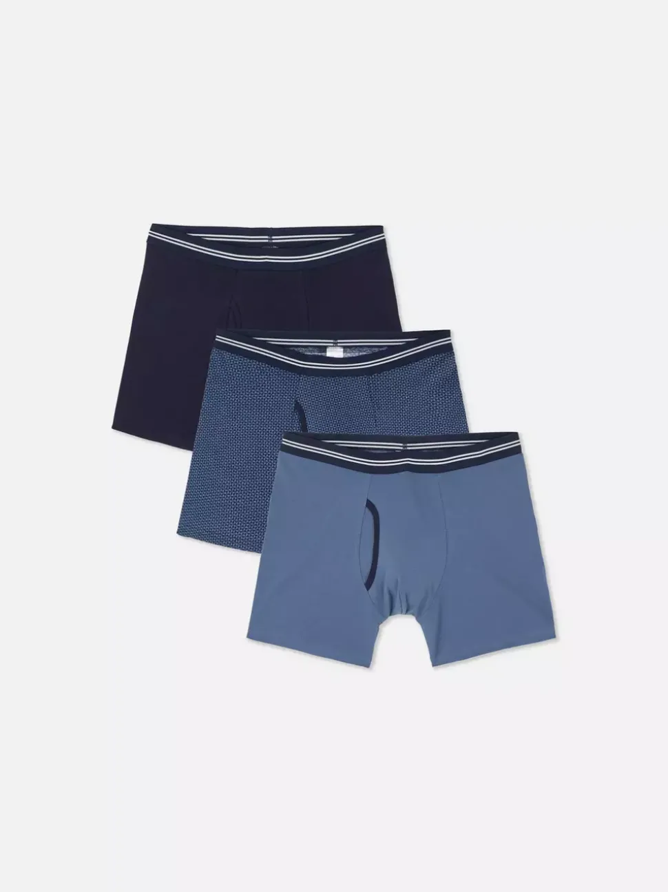 Bokserki z taśmą w paski, 3 pary