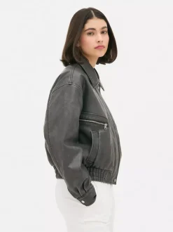 Bomberka ze sztucznej skóry