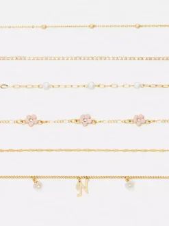 Bransoletki z inicjałem, 6 szt.