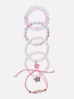 Bransoletki z zawieszkami i napisem Love, 5 szt.