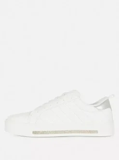 Buty sportowe z niską cholewką i strasem