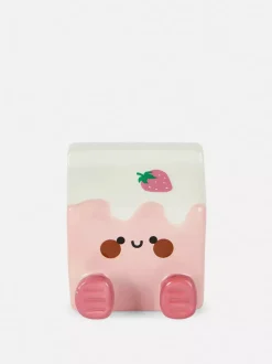 Ceramiczna ozdoba w kształcie kartonu mleka