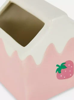 Ceramiczna ozdoba w kształcie kartonu mleka