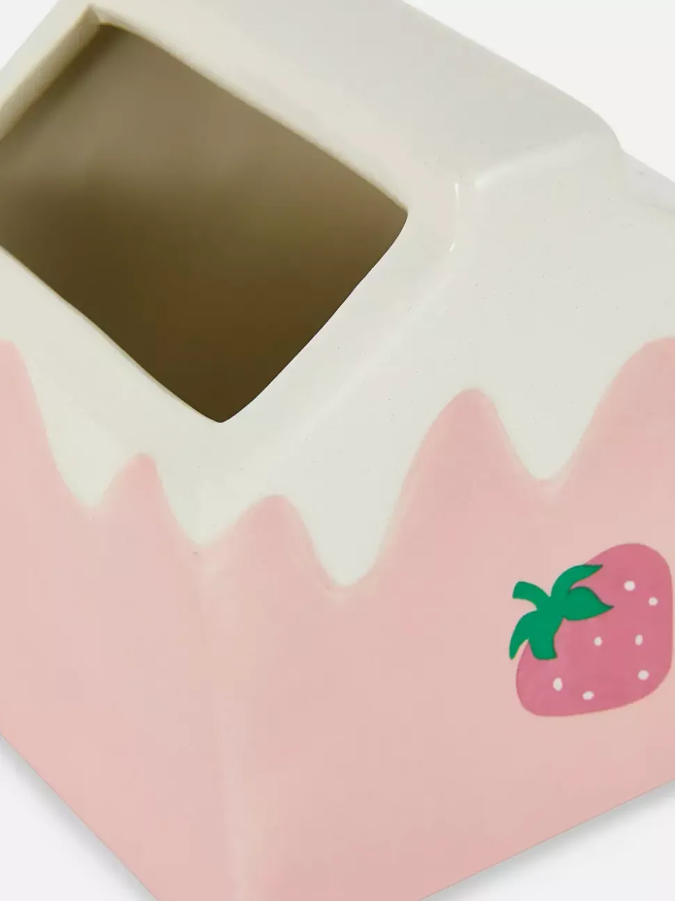 Ceramiczna ozdoba w kształcie kartonu mleka