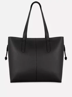 Ściągana sznurkiem torba shopper ze sztucznej skóry