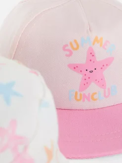 Czapka z daszkiem i kapelusz wędkarski z rozgwiazdą