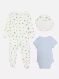 3-częściowy komplet z motywem żaby dla noworodka