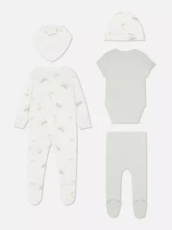 5-częściowy podstawowy zestaw dla noworodka z owcą