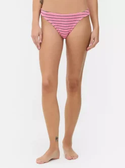 Dół od bikini w paski z wysokimi wycięciami