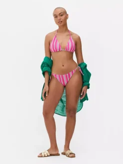 Dół od bikini z wiązaniem po boku i nadrukiem