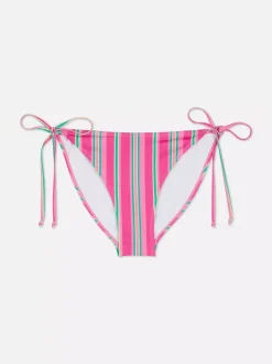 Dół od bikini z wiązaniem po boku i nadrukiem