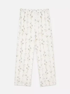 Dół od piżamy z kwiatowym nadrukiem