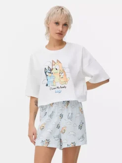 Damska piżama z T-shirtem i szortami z Blue