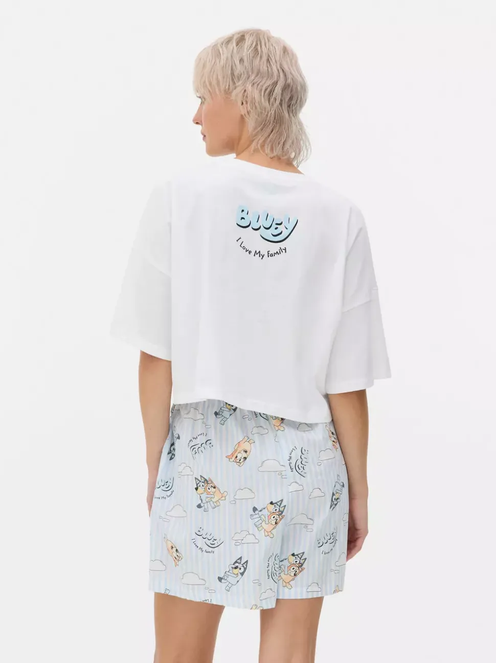 Damska piżama z T-shirtem i szortami z Blue