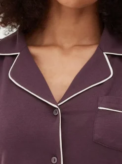 Dżersejowa piżama typu boyfriend z długim rękawem