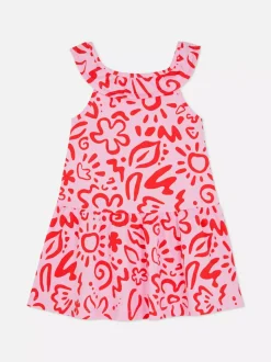 Dżersejowa sukienka bez rękawów ze wzorem tie-dye