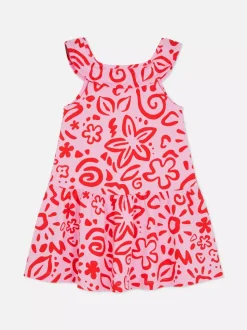 Dżersejowa sukienka bez rękawów ze wzorem tie-dye