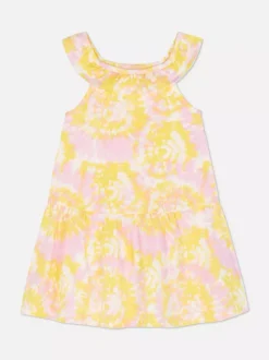 Dżersejowa sukienka bez rękawów ze wzorem tie-dye