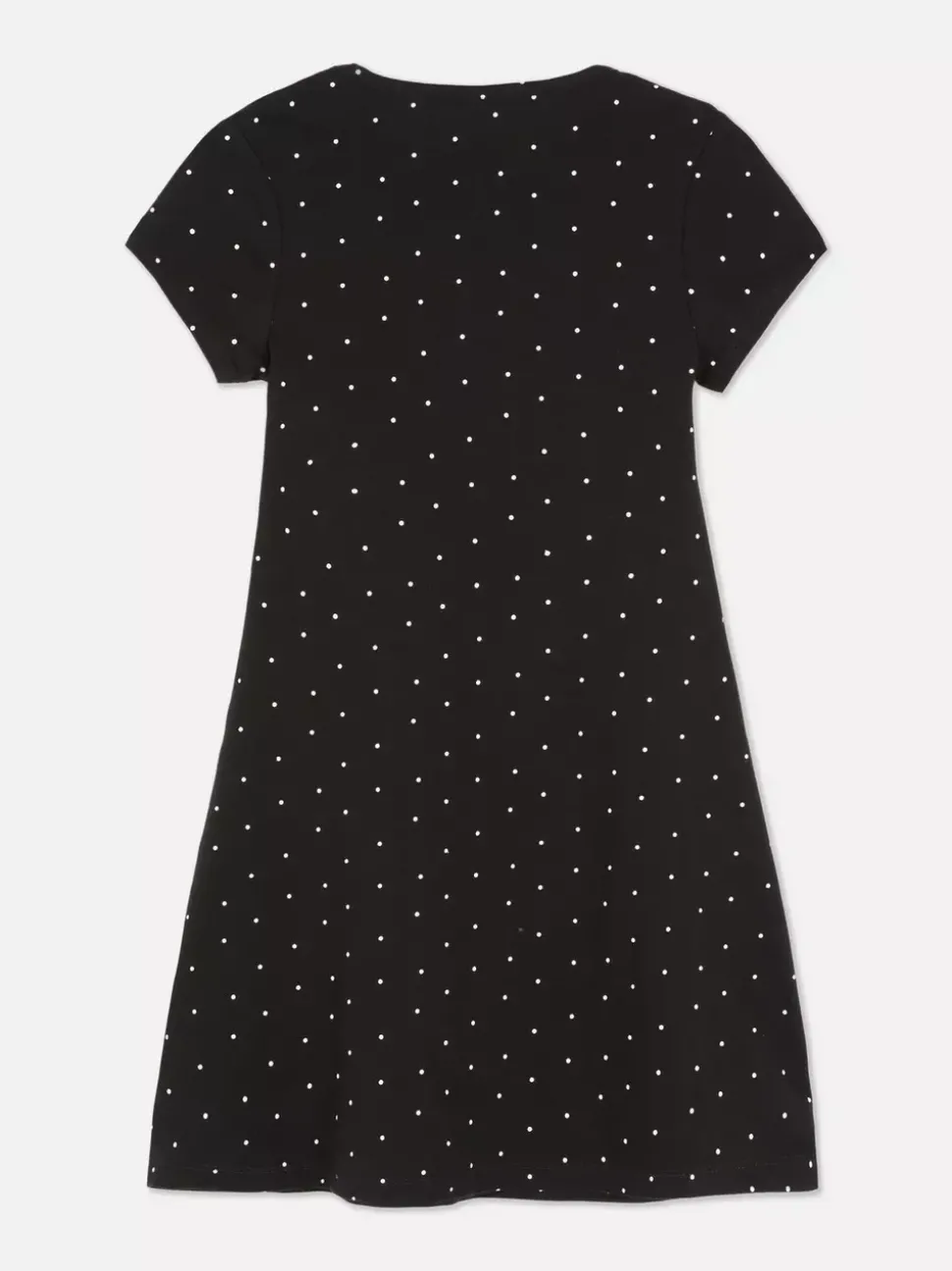 Dżersejowa sukienka w kropki z dekoltem w serek