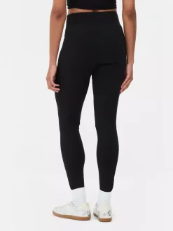 Dżersejowe legginsy z wysokim stanem