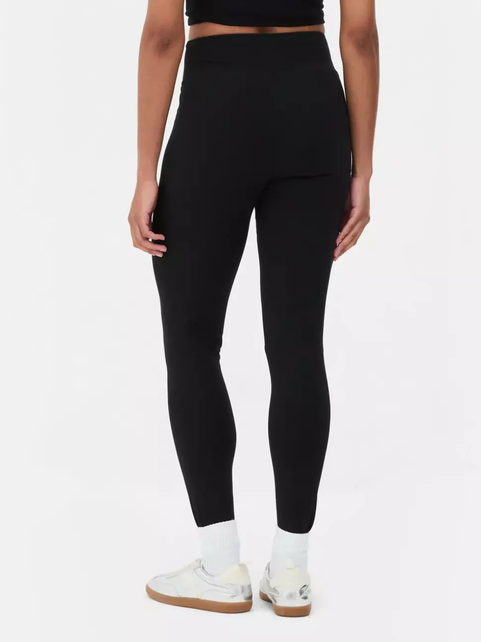 Dżersejowe legginsy z wysokim stanem