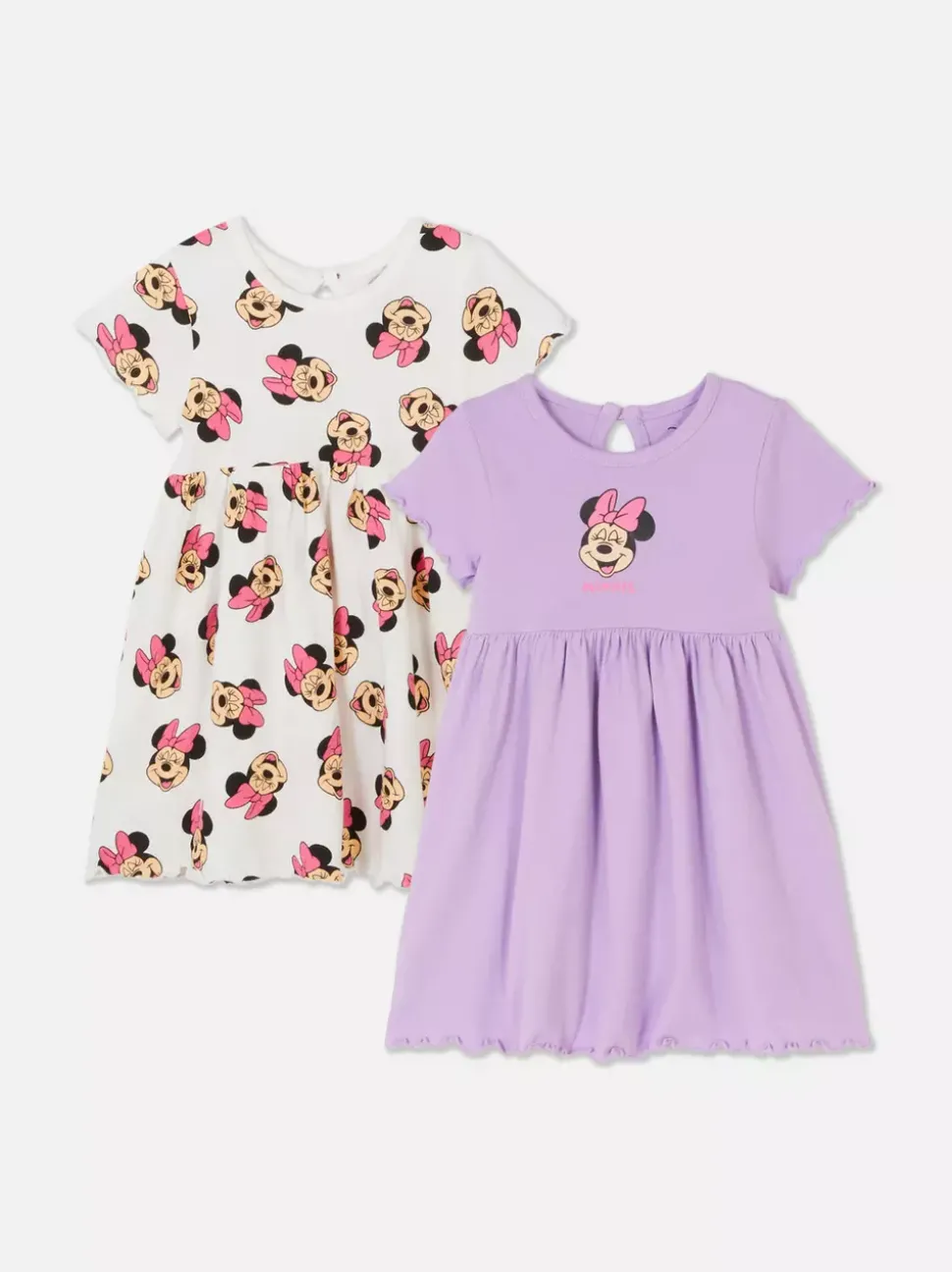 Dżersejowe sukienki z Myszką Minnie Disneya, 2 szt.