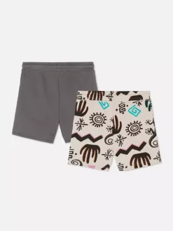 Dżersejowe szorty ściągane sznurkiem, 2 pary