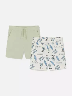 Dżersejowe szorty ściągane sznurkiem, 2 pary