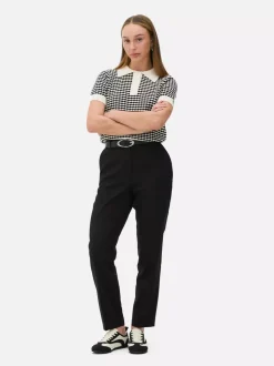 Dopasowane spodnie z wysokim stanem