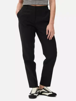 Dopasowane spodnie z wysokim stanem