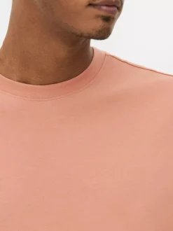 Dopasowany T-shirt o wysokiej zawartości bawełny