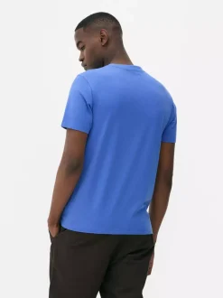 Dopasowany T-shirt o wysokiej zawartości bawełny