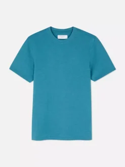 Dopasowany T-shirt o wysokiej zawartości bawełny