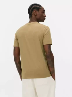 Dopasowany T-shirt o wysokiej zawartości bawełny