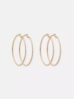 Duże kolczyki koła, 2 pary