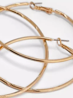 Duże kolczyki koła, 2 pary