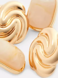 Duże kolczyki sztyfty, 2 pary