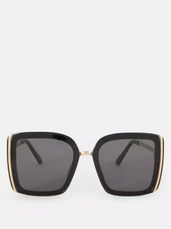Duże okulary przeciwsłoneczne w kwadratowej oprawce