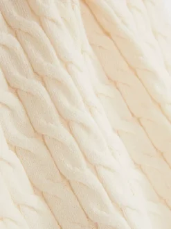 Długa koszulka bez rękawów o splocie warkoczowym