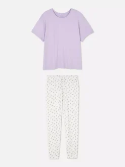 Długa piżama dżersejowa