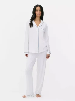 Długa piżama w stylu boyfriend