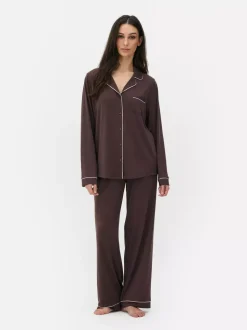 Długa piżama w stylu boyfriend