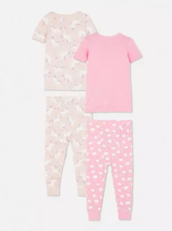 Długa piżama z motywem jednorożca, 2 komplety