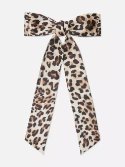 Długa satynowa kokarda do włosów