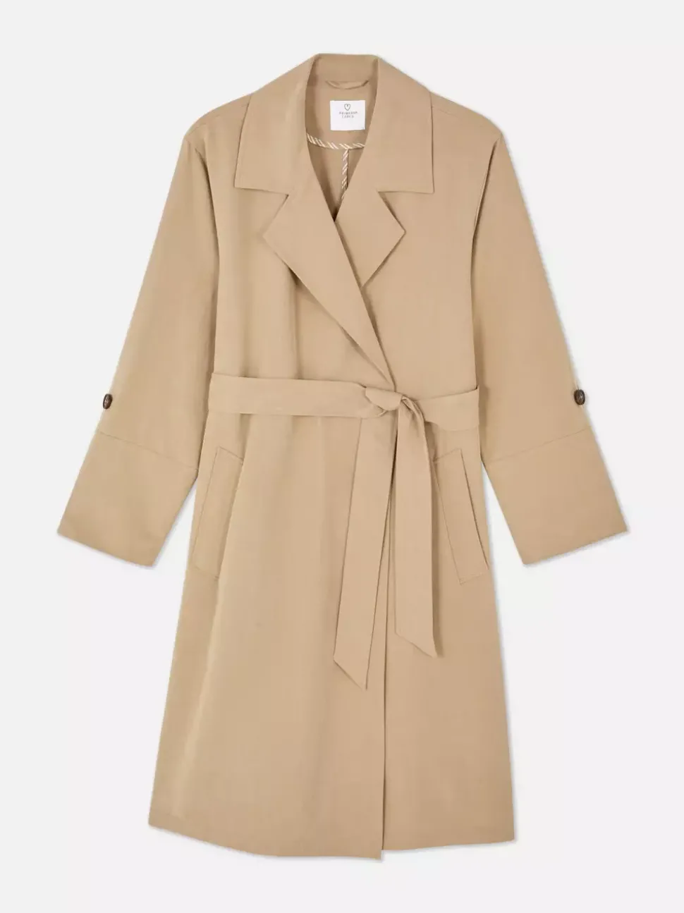 Długi płaszcz bez guzików w stylu rustykalnym